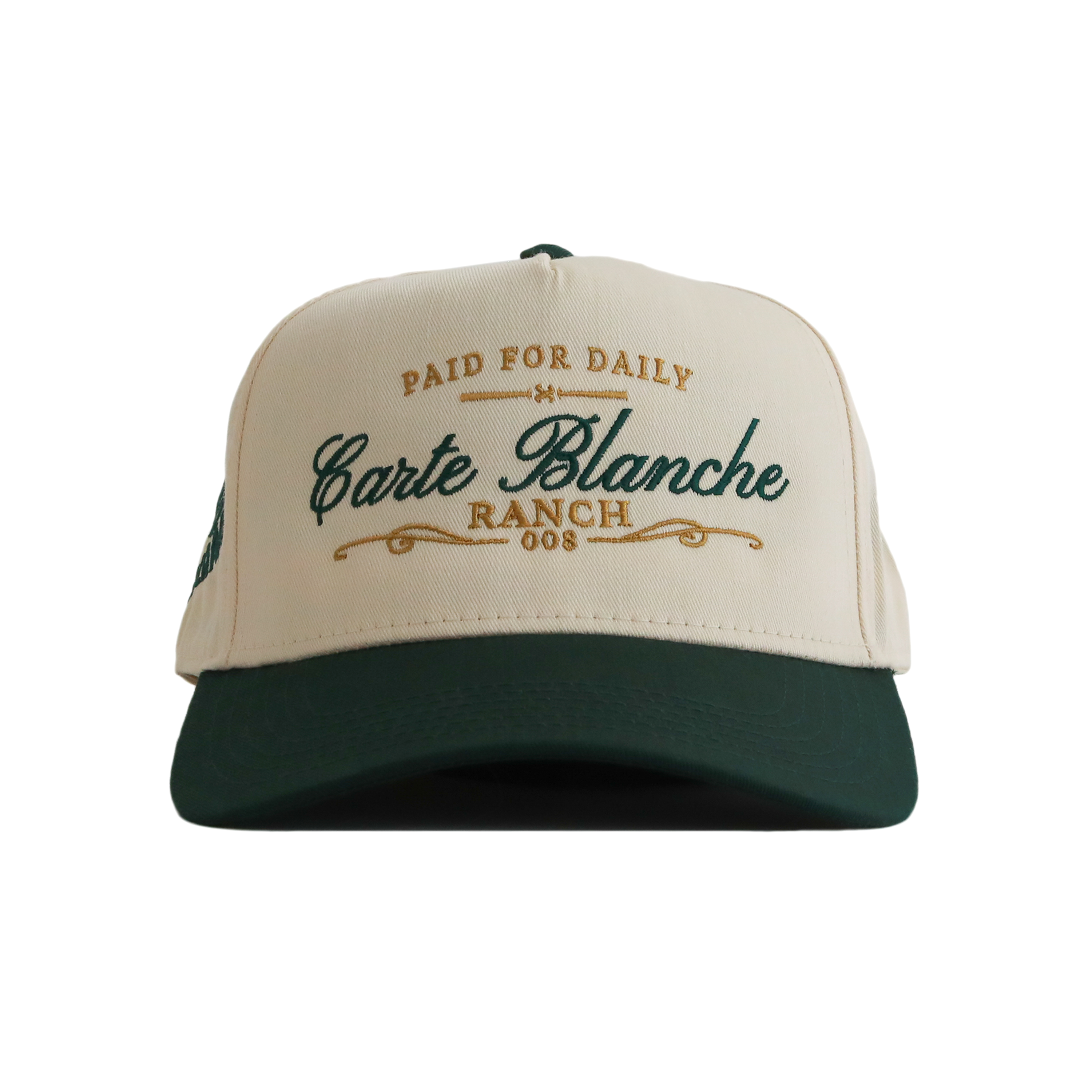 The Paid For Daily Snapback // Green & Créme